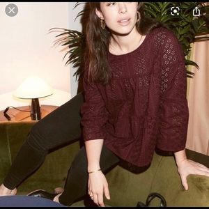 Madewell tiered button back top S